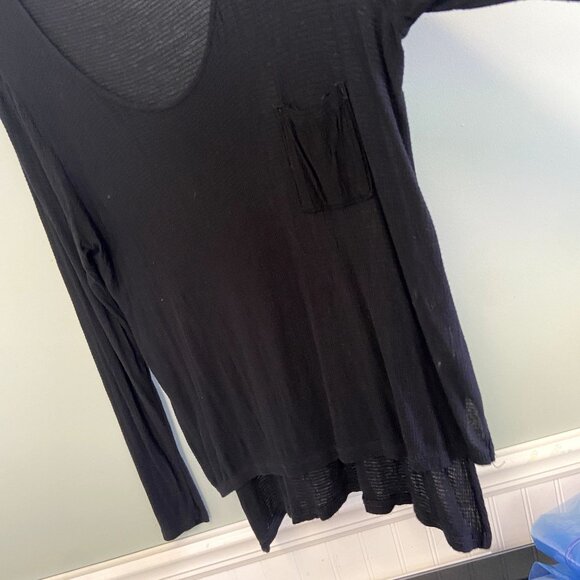 Anthropologie Pilcro & the Letterpress black waffle knit top size small - Picture 4 of 8